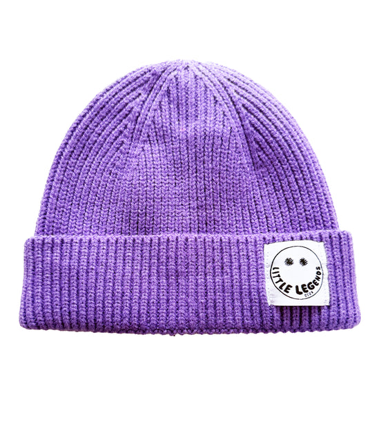 Little Legends Club Lilac Ribbed Beanie