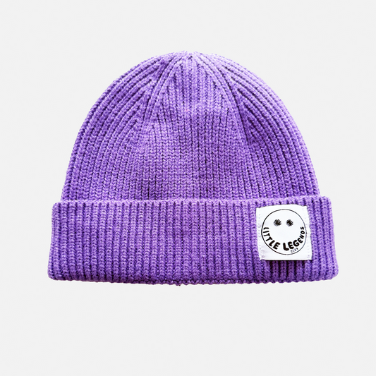 Little Legends Club Lilac Ribbed Beanie
