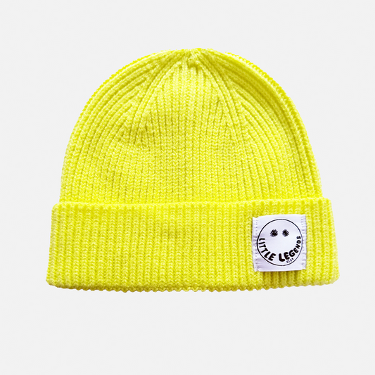 Little Legends Club Lemon Ribbed Beanie
